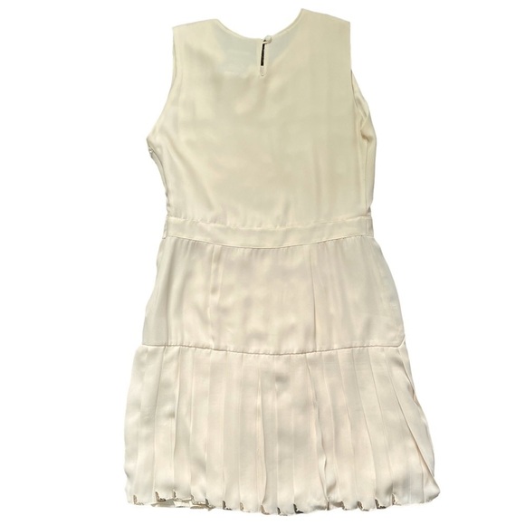 NWT Lovers & Friends Sophistication Cream Collared Pleated Mini Dress sz S - Picture 6 of 16